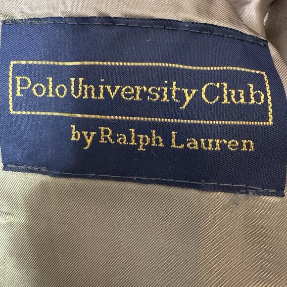 Polo University Club Ralph Lauren Silk Wool Hopsack Sport Coat Sz 40T Brown - Picture 7 of 8